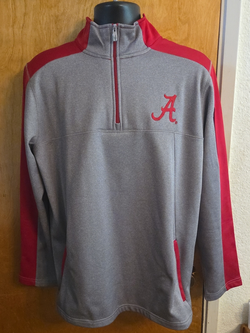 Men's Gen 2 Heathered Gray/Crimson Alabama Crimson Tide Omni-Wick Shotgun Size L